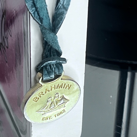 Brahmin Green and Gold Charm bag tag or charm - Picture 3 of 5